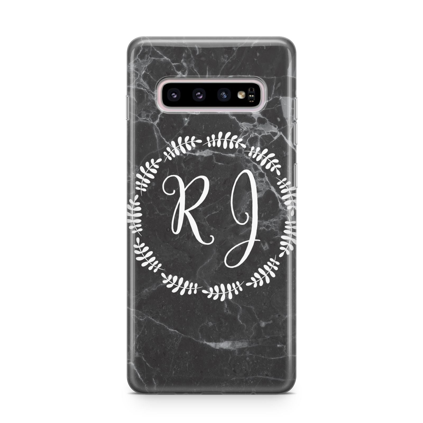 Marble Personalised Initials Samsung Galaxy S10 Plus Case
