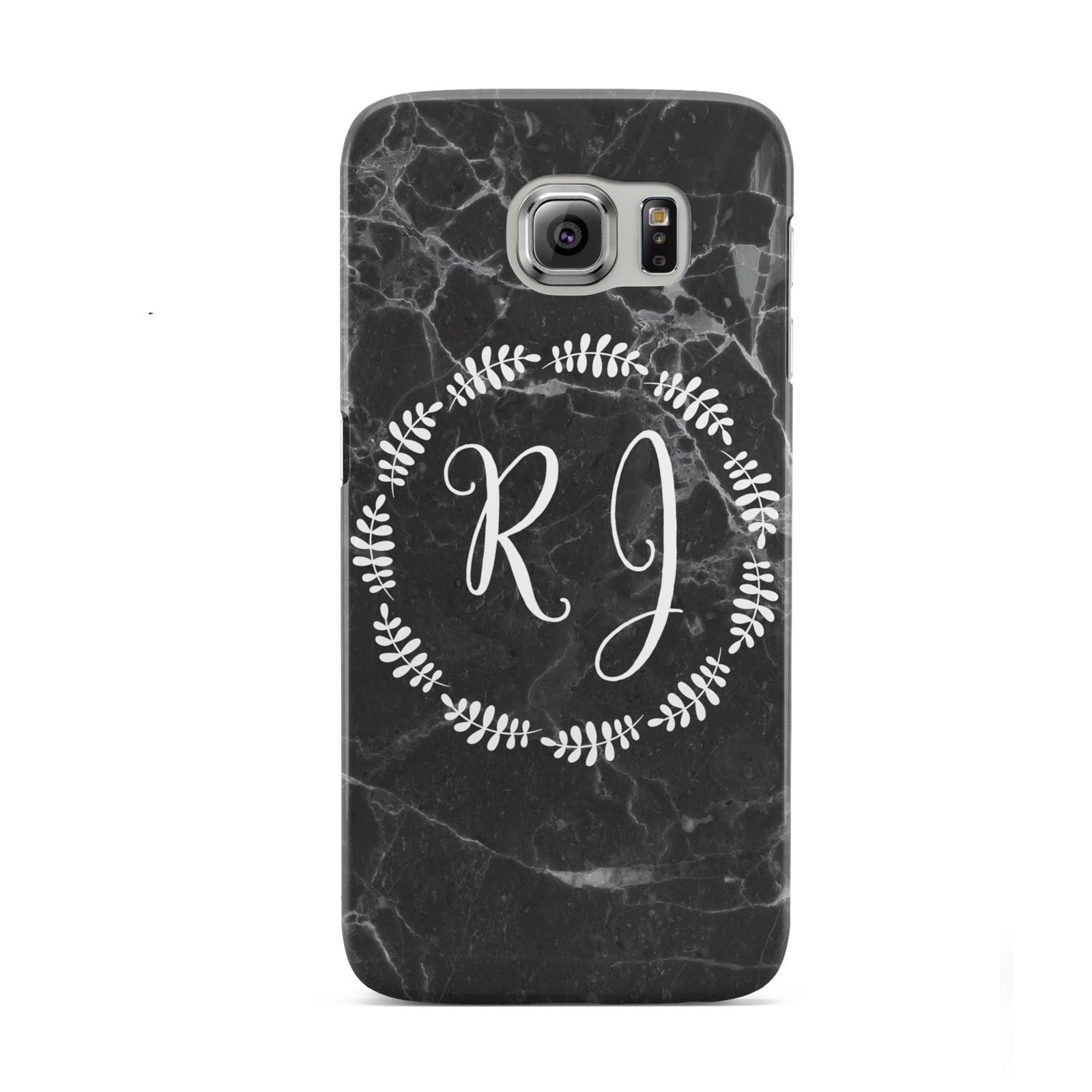 Marble Personalised Initials Samsung Galaxy S6 Case
