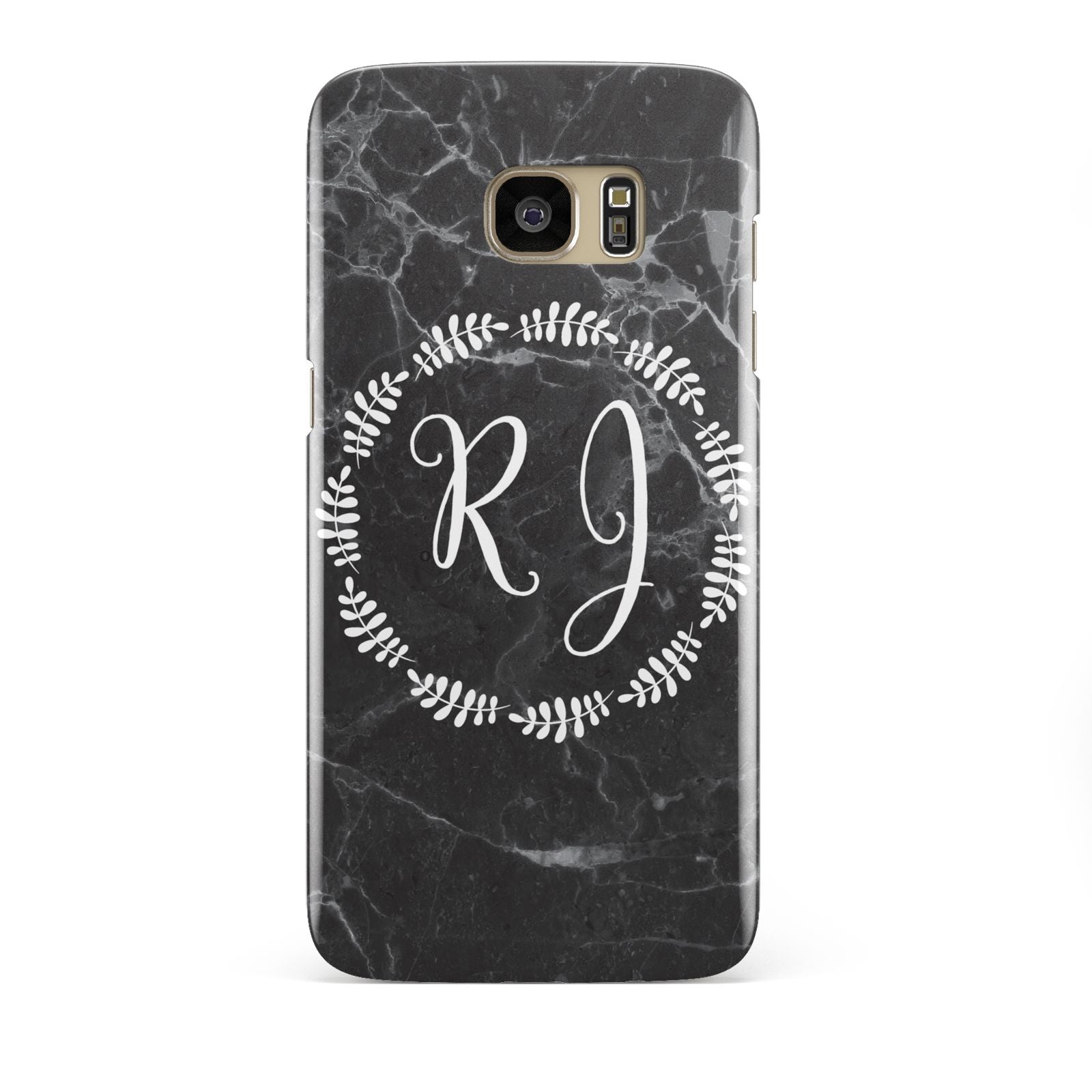 Marble Personalised Initials Samsung Galaxy S7 Edge Case