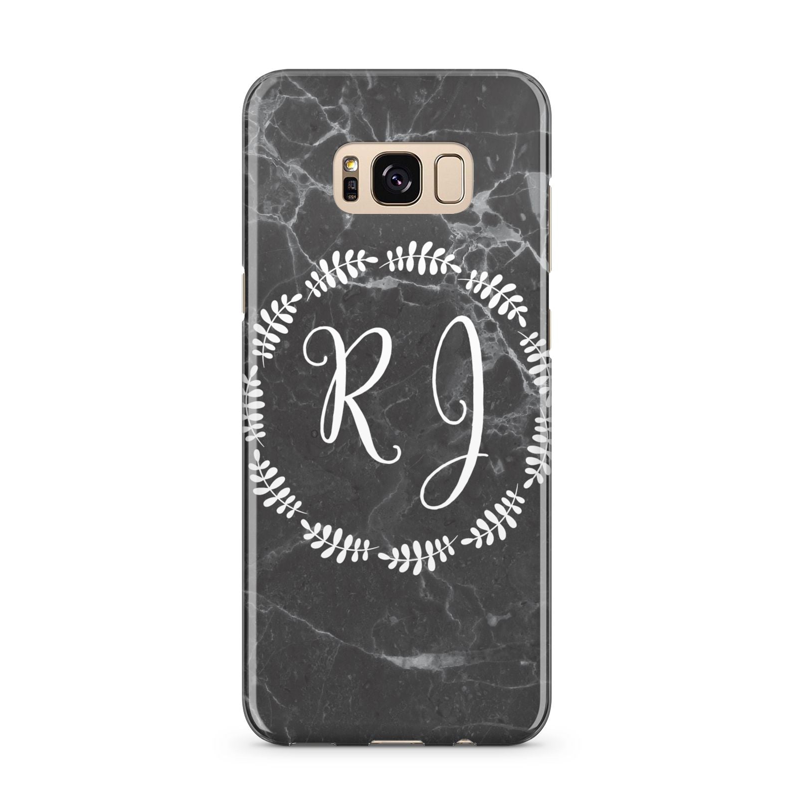 Marble Personalised Initials Samsung Galaxy S8 Plus Case