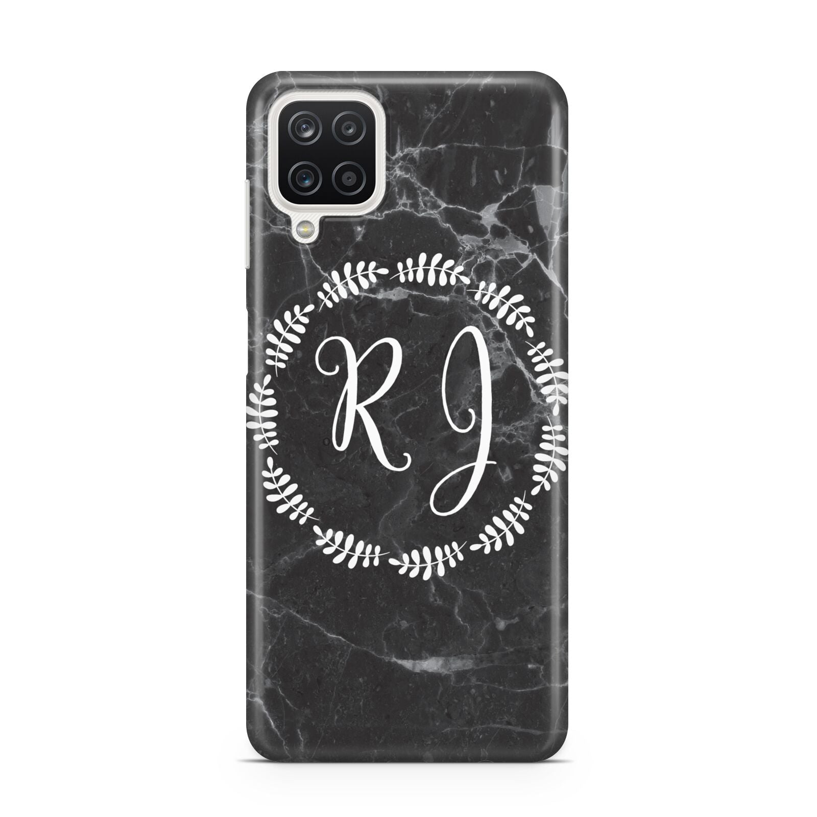 Marble Personalised Initials Samsung M12 Case