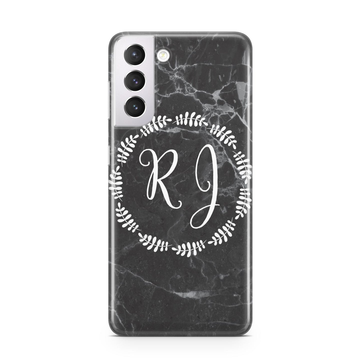 Marble Personalised Initials Samsung S21 Case