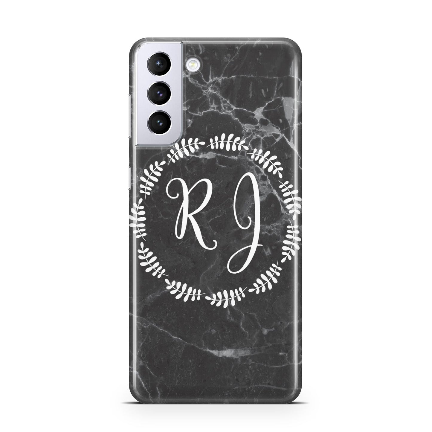 Marble Personalised Initials Samsung S21 Plus Case