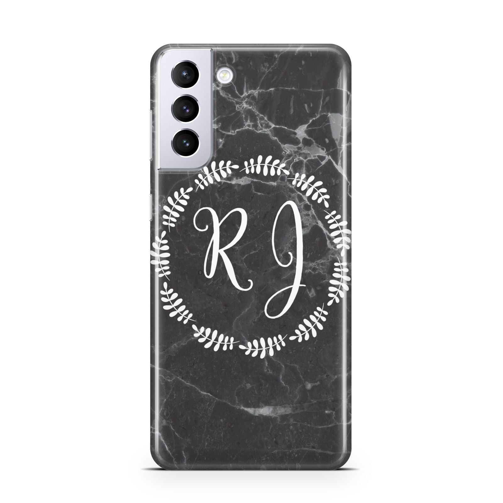 Marble Personalised Initials Samsung S21 Plus Case