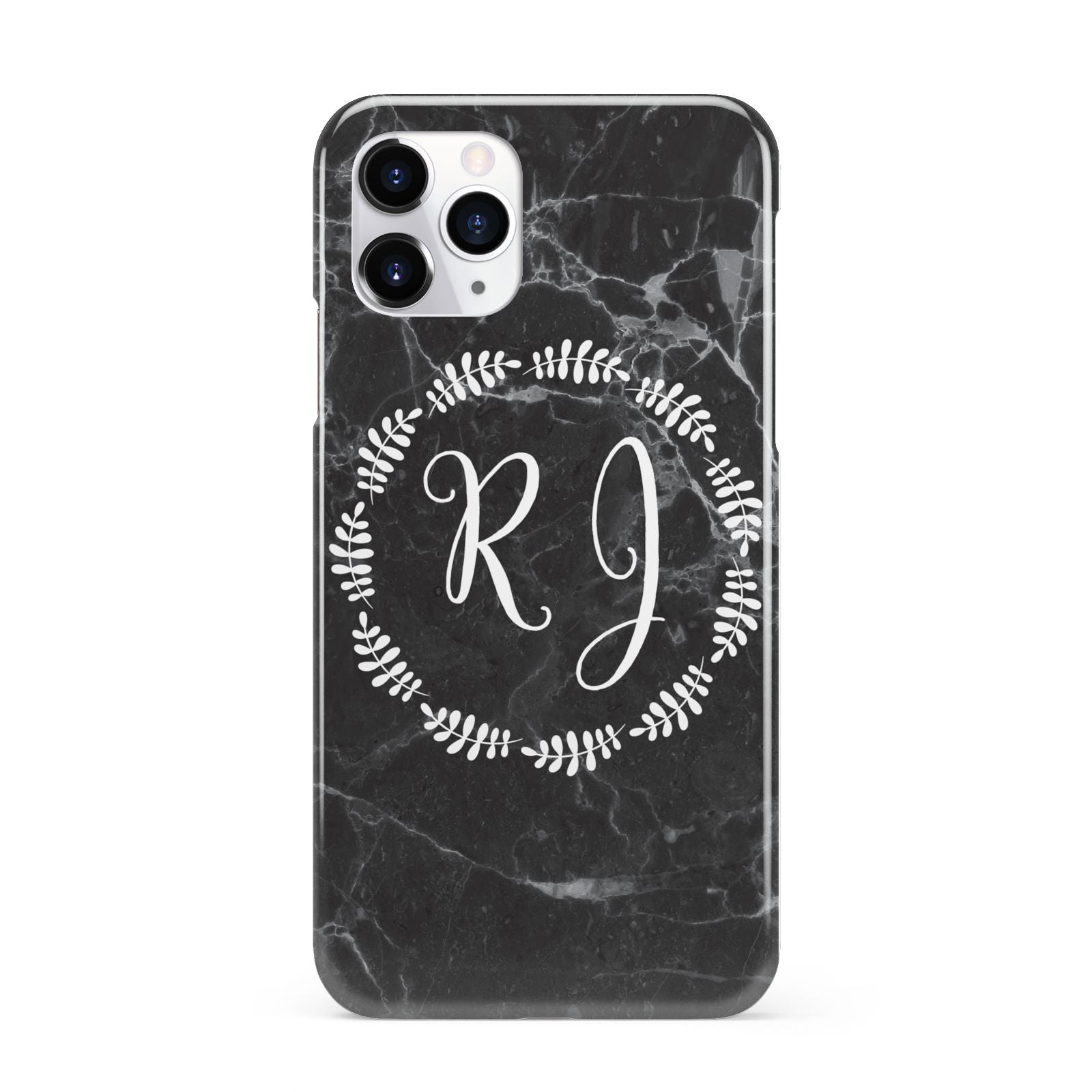 Marble Personalised Initials iPhone 11 Pro 3D Snap Case