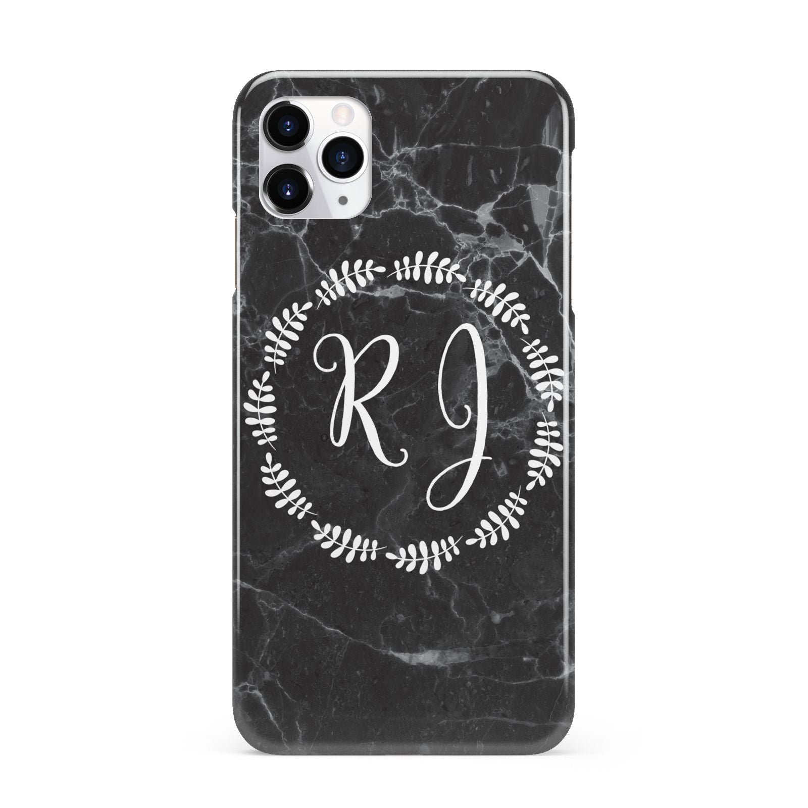 Marble Personalised Initials iPhone 11 Pro Max 3D Snap Case