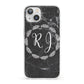 Marble Personalised Initials iPhone 13 Clear Bumper Case
