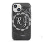 Marble Personalised Initials iPhone 13 Mini TPU Impact Case with White Edges