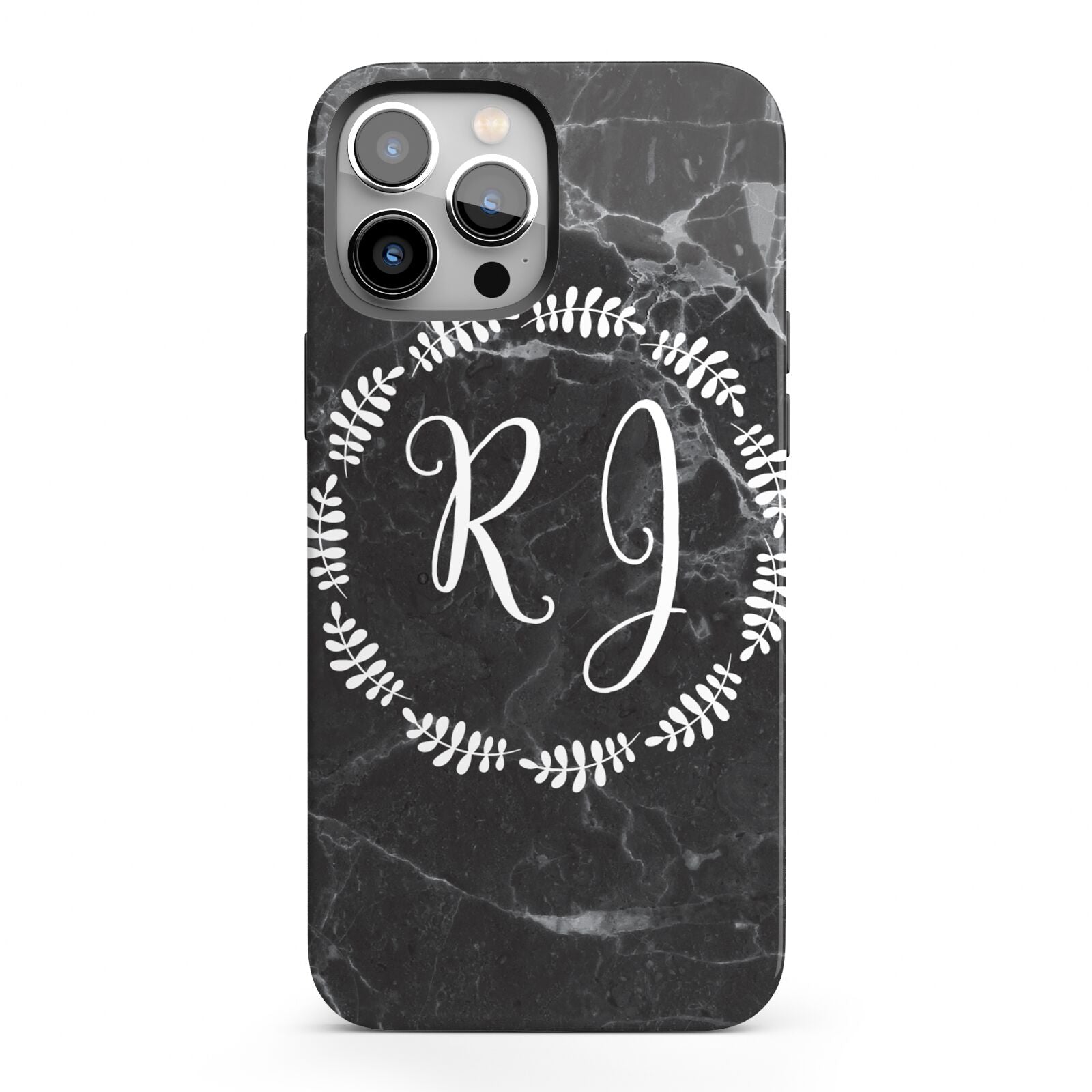 Marble Personalised Initials iPhone 13 Pro Max Full Wrap 3D Tough Case