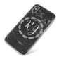 Marble Personalised Initials iPhone X Bumper Case on Silver iPhone
