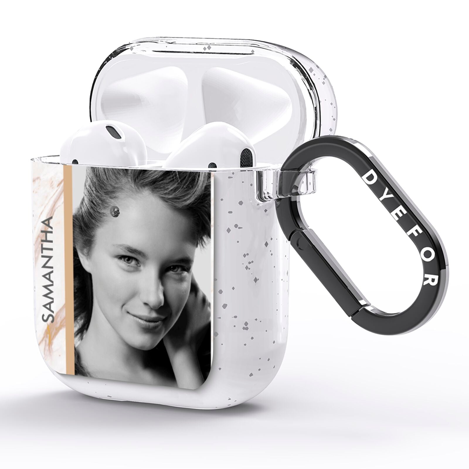 Marble Photo AirPods Glitter Case Side Image