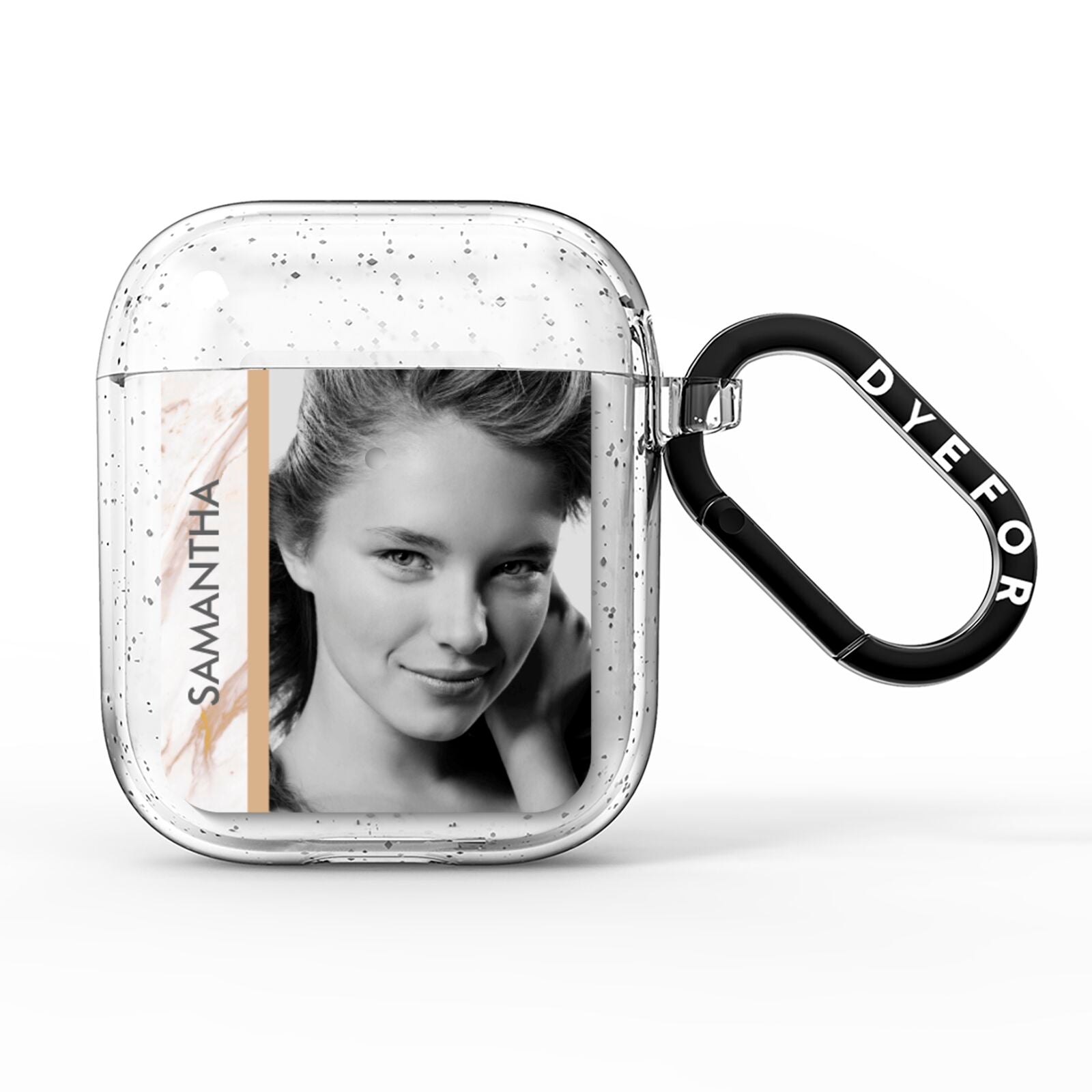 Marble Photo AirPods Glitter Case