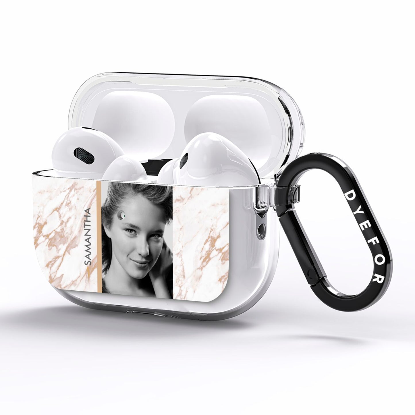 Marble Photo AirPods Pro Clear Case Side Image