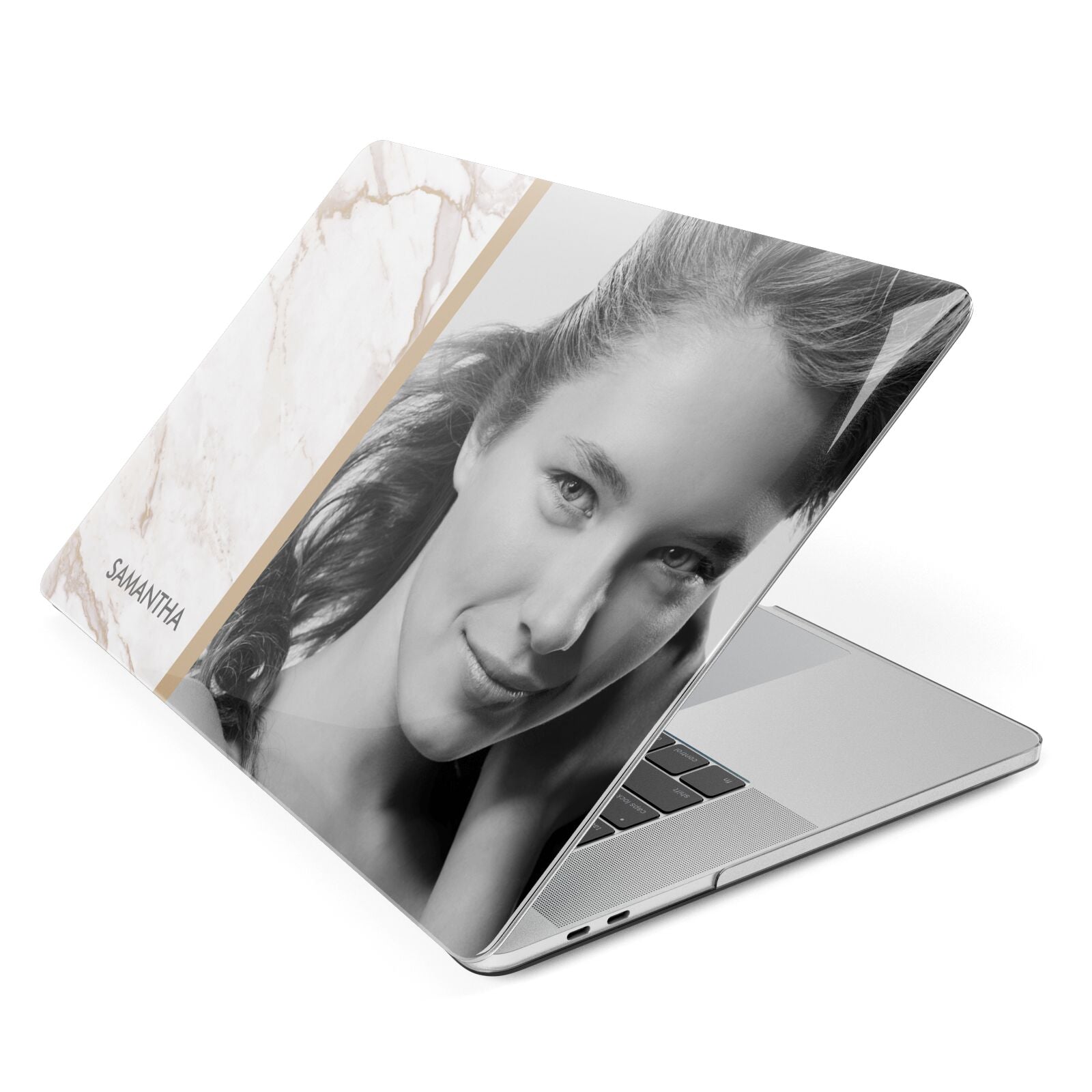 Marble Photo Apple MacBook Case Side View