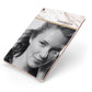 Marble Photo Apple iPad Case on Rose Gold iPad Side View