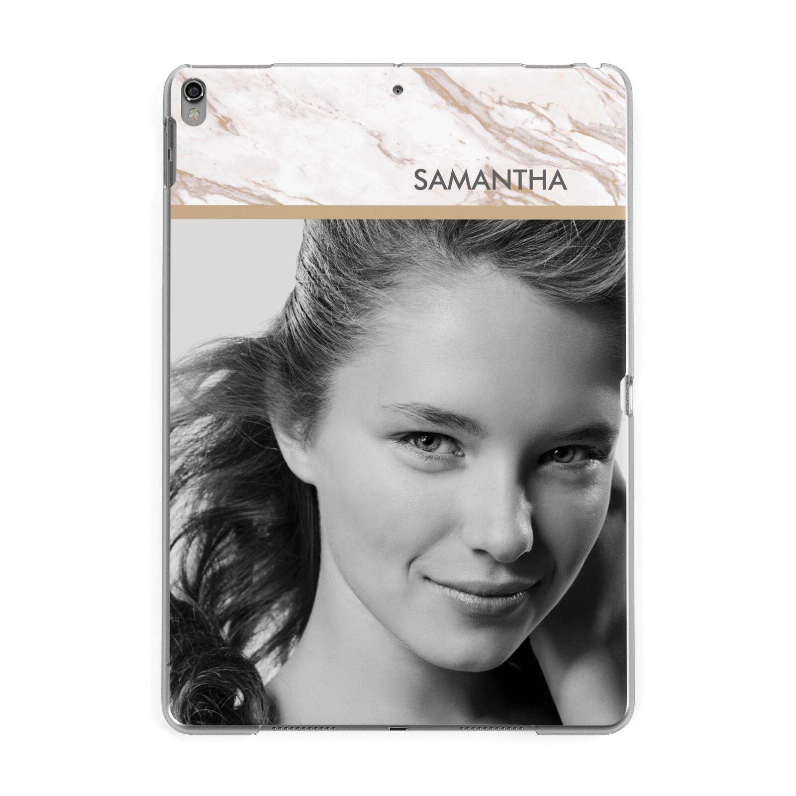 Marble Photo Apple iPad Grey Case