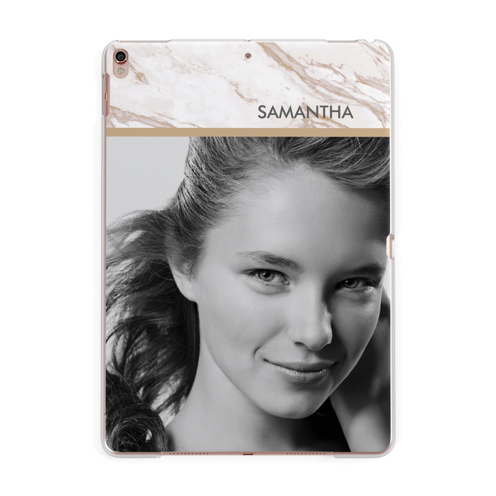 Marble Photo Apple iPad Rose Gold Case