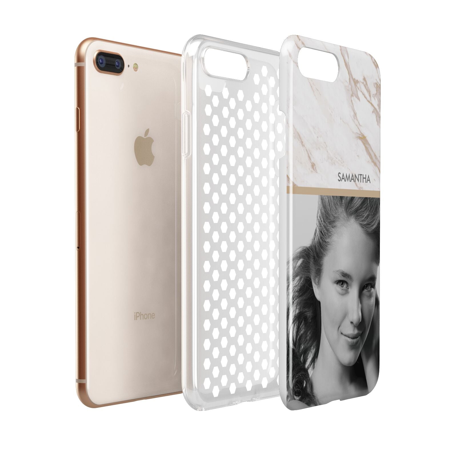 Marble Photo Apple iPhone 7 8 Plus 3D Tough Case Expanded View