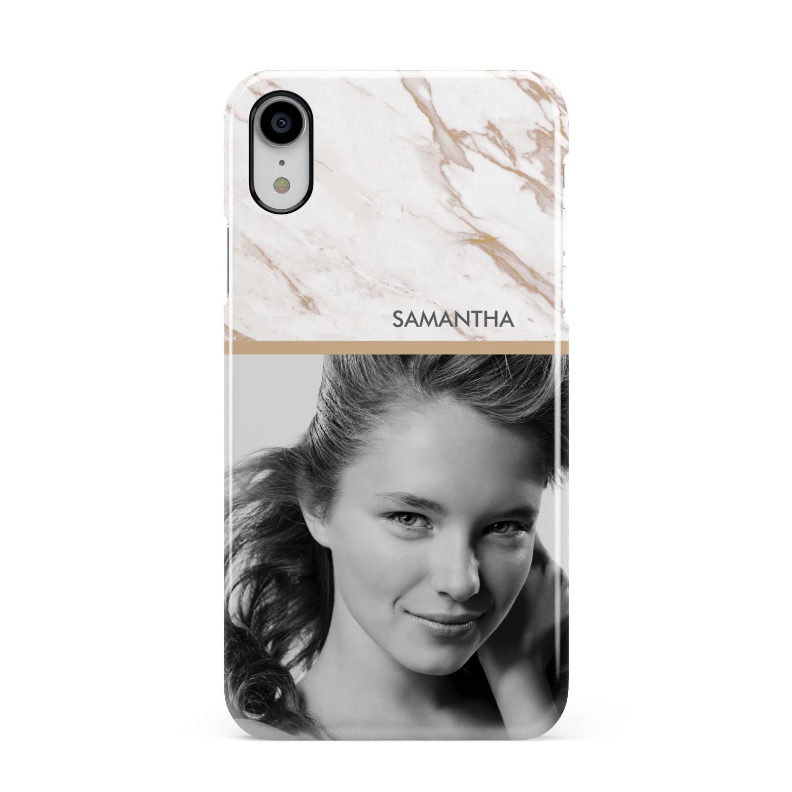 Marble Photo Apple iPhone XR White 3D Snap Case
