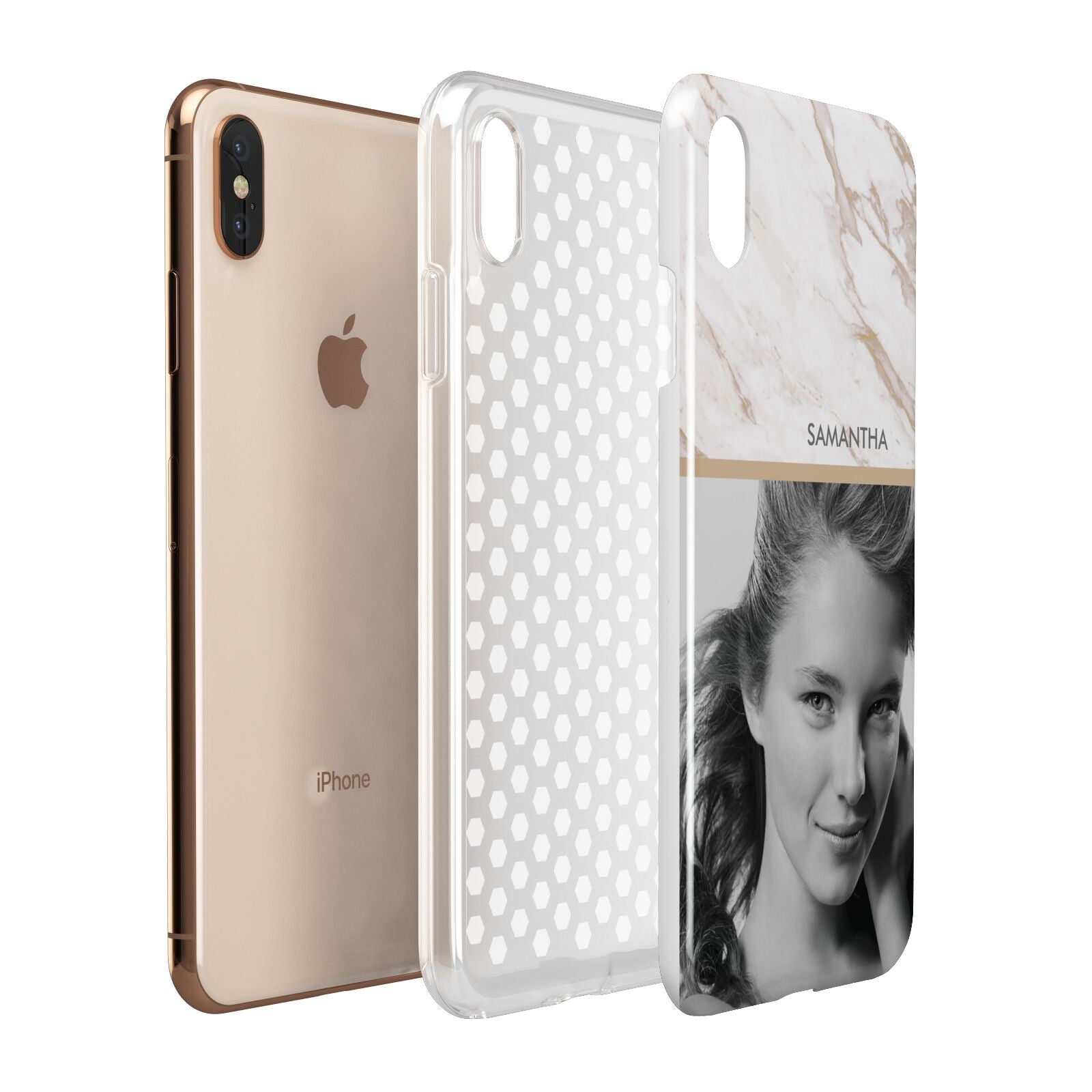 Marble Photo Apple iPhone Xs Max 3D Tough Case Expanded View