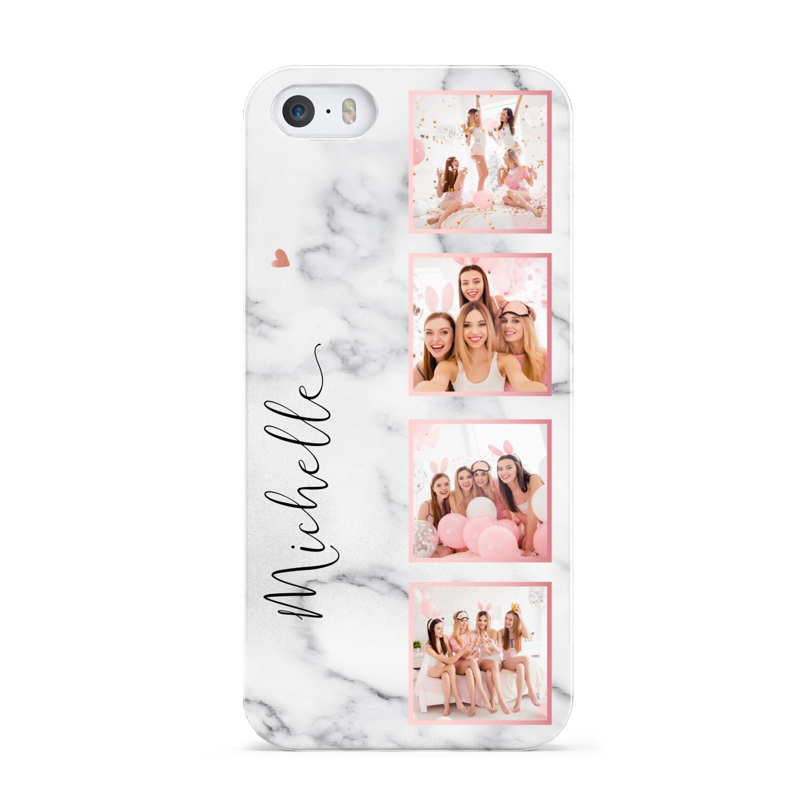 Marble Photo Strip Personalised Apple iPhone 5 Case