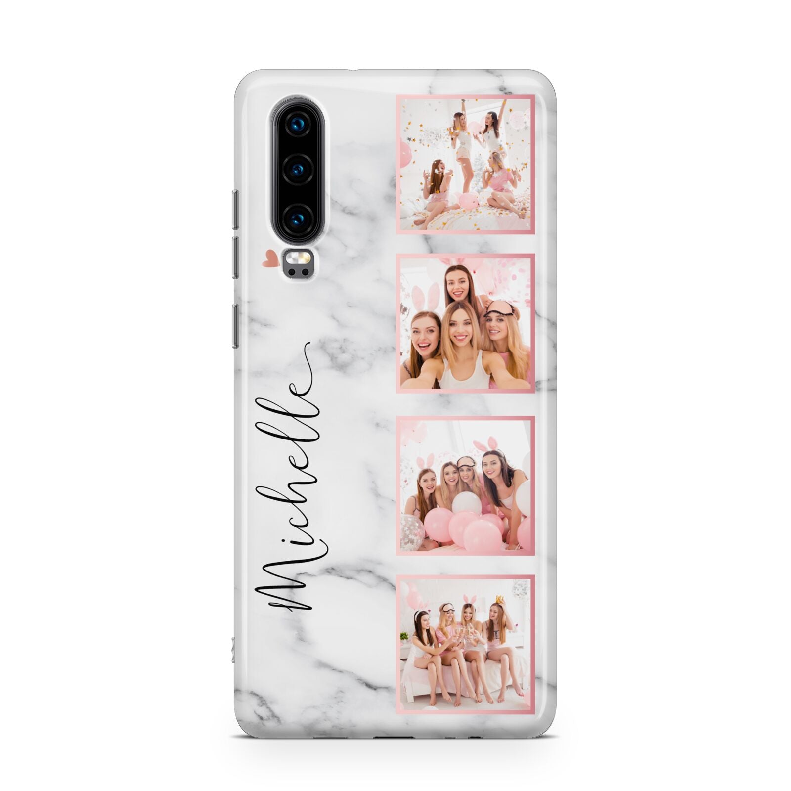Marble Photo Strip Personalised Huawei P30 Phone Case