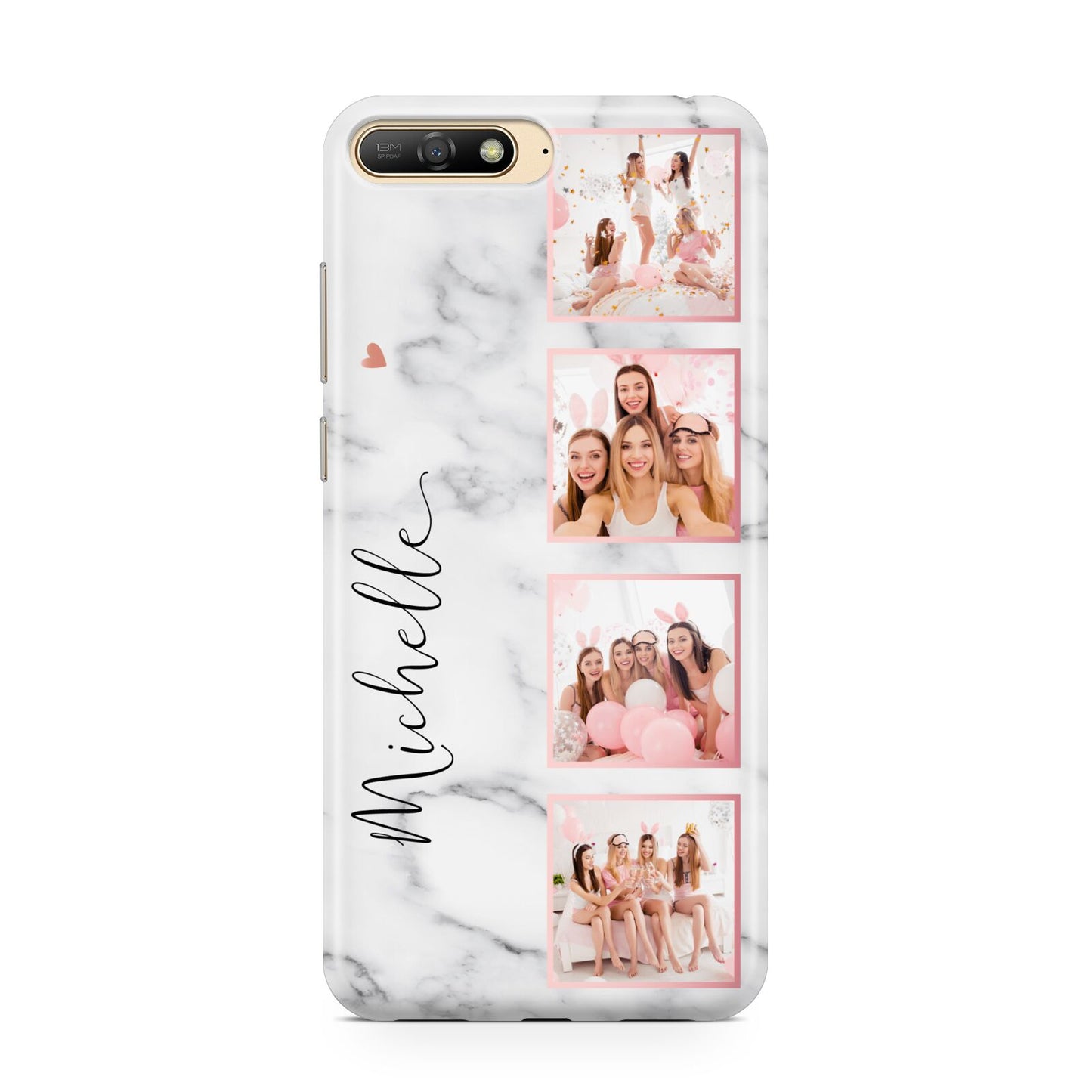 Marble Photo Strip Personalised Huawei Y6 2018