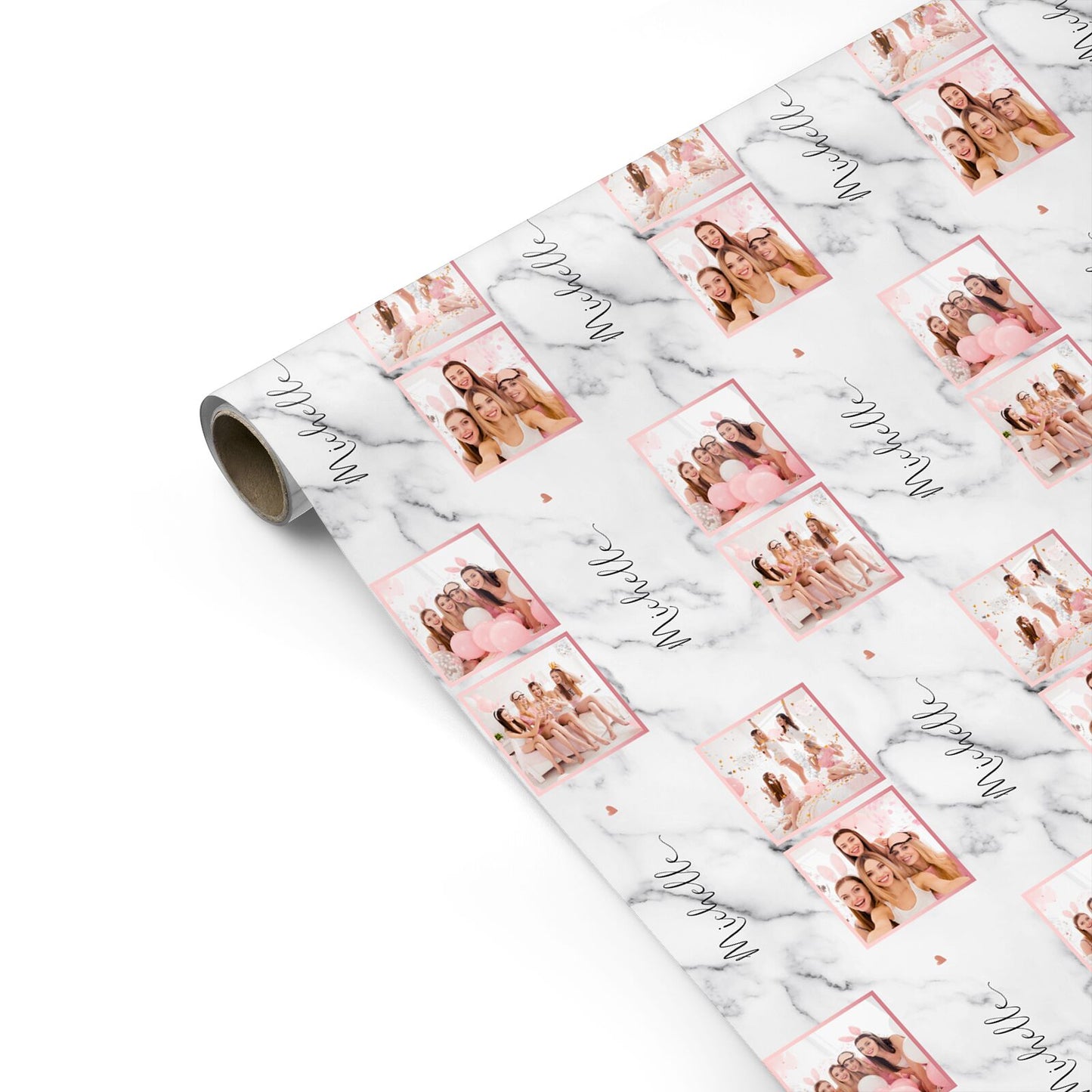 Marble Photo Strip Personalised Personalised Gift Wrap