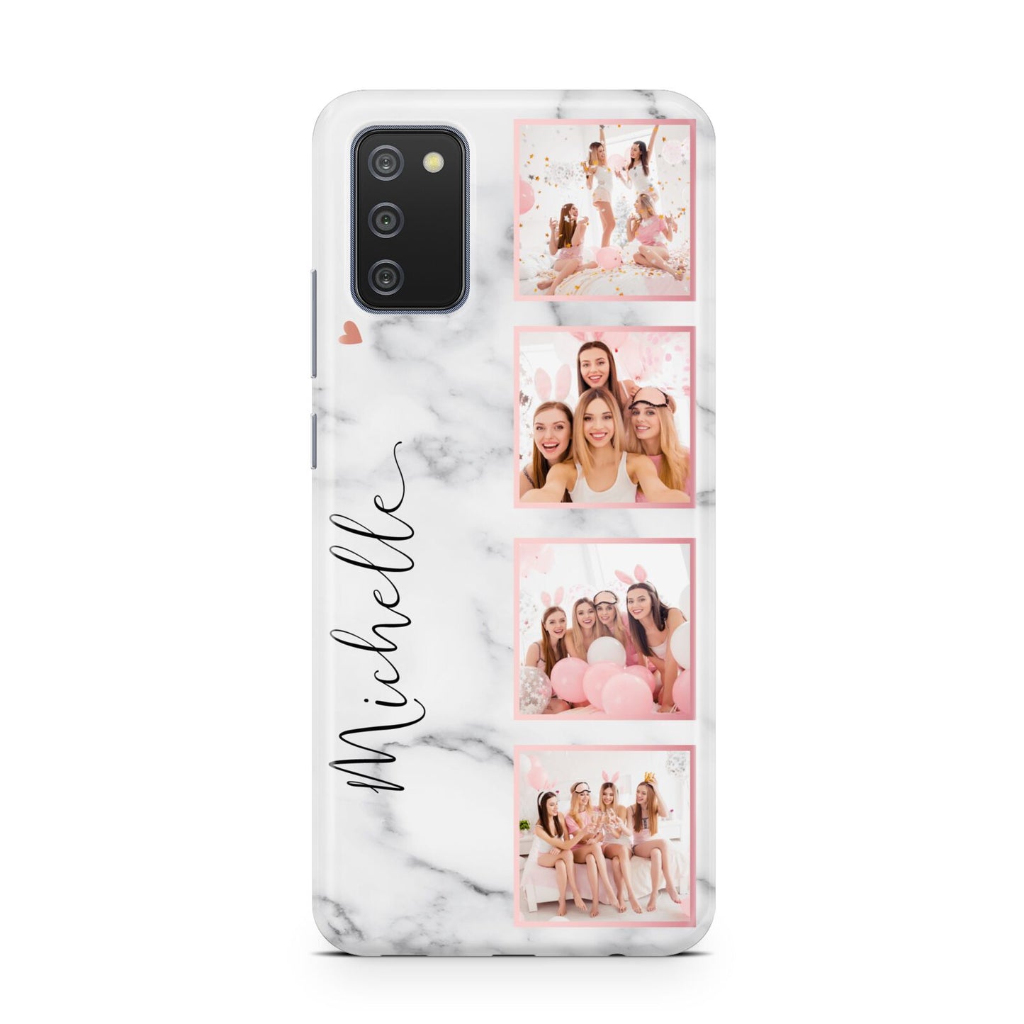 Marble Photo Strip Personalised Samsung A02s Case