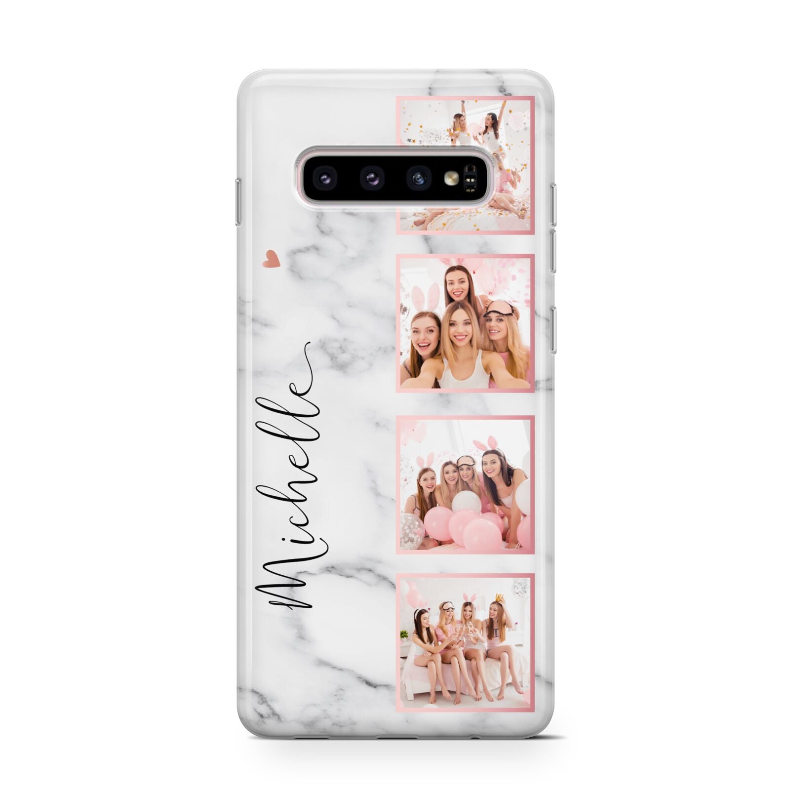 Marble Photo Strip Personalised Samsung Galaxy S10 Case