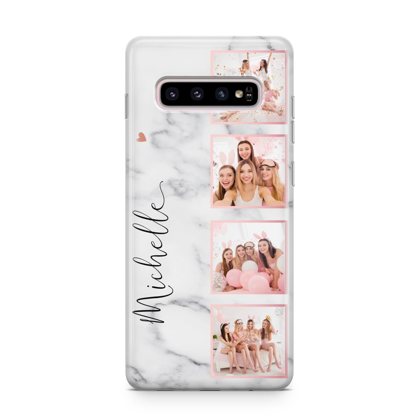 Marble Photo Strip Personalised Samsung Galaxy S10 Plus Case