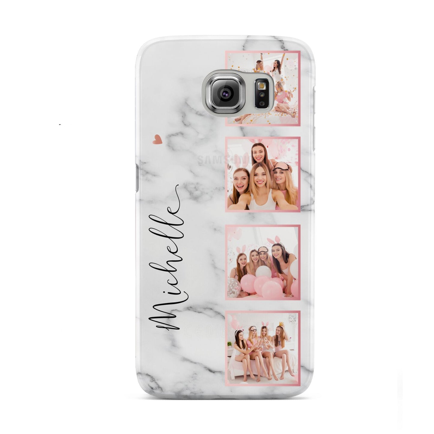 Marble Photo Strip Personalised Samsung Galaxy S6 Case