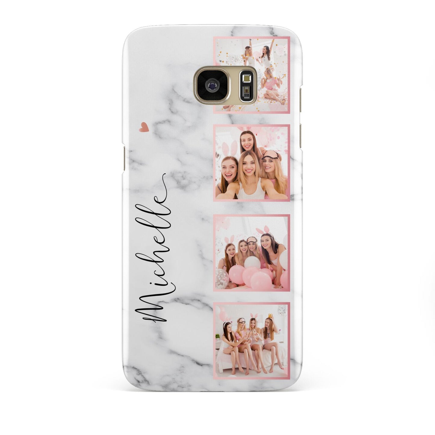 Marble Photo Strip Personalised Samsung Galaxy S7 Edge Case
