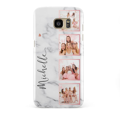 Marble Photo Strip Personalised Samsung Galaxy S7 Edge Case
