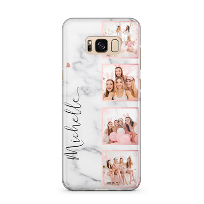 Marble Photo Strip Personalised Samsung Galaxy S8 Plus Case