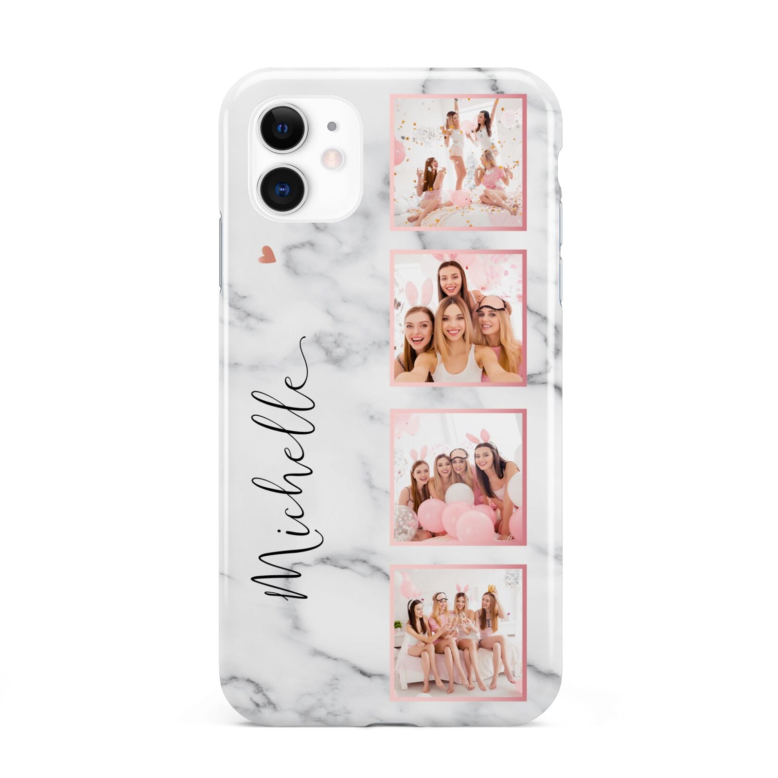 Marble Photo Strip Personalised iPhone 11 3D Tough Case