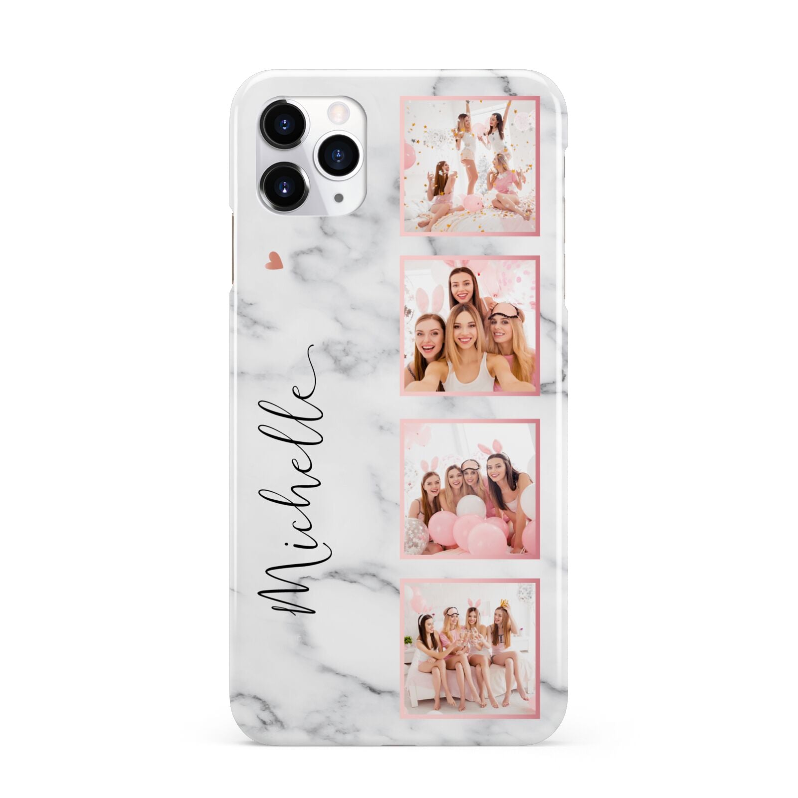 Marble Photo Strip Personalised iPhone 11 Pro Max 3D Snap Case