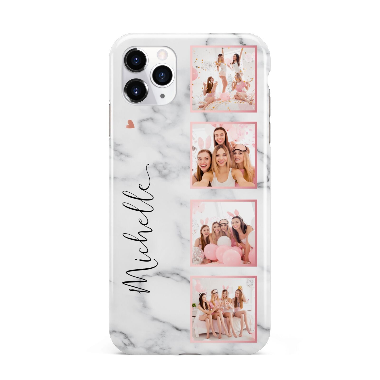 Marble Photo Strip Personalised iPhone 11 Pro Max 3D Tough Case