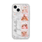 Marble Photo Strip Personalised iPhone 14 Glitter Tough Case Starlight