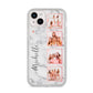 Marble Photo Strip Personalised iPhone 14 Plus Glitter Tough Case Starlight