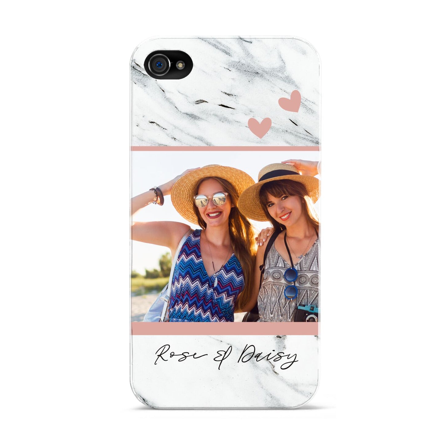 Marble Photo Upload with Text Apple iPhone 4s Case