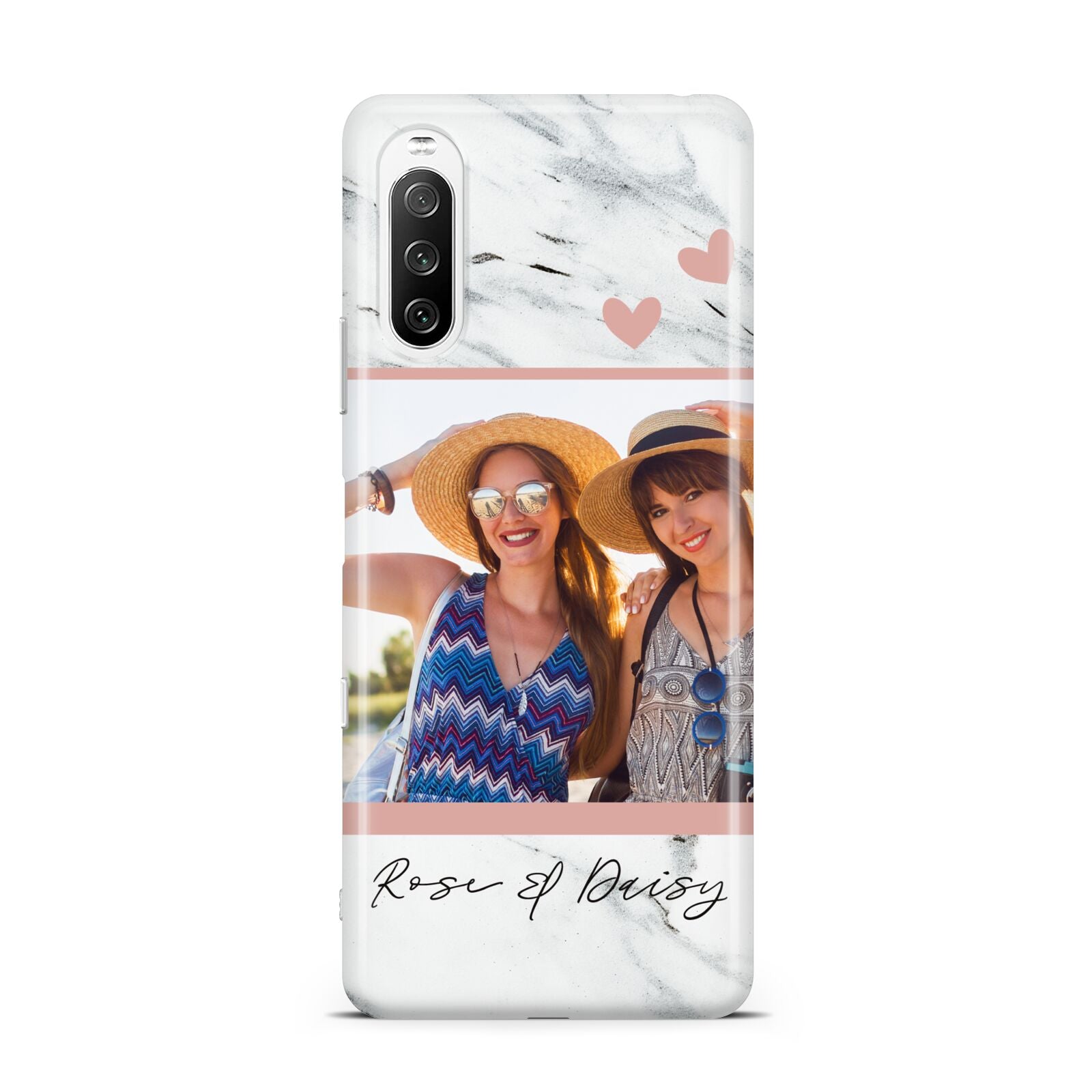Marble Photo Upload with Text Sony Xperia 10 III Case