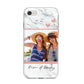 Marble Photo Upload with Text iPhone 8 Bumper Case on Silver iPhone