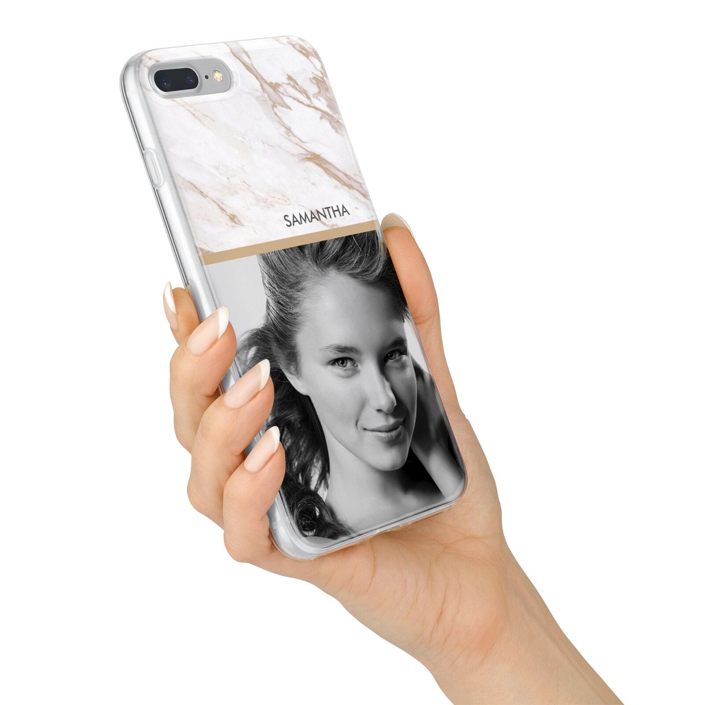 Marble Photo iPhone 7 Plus Bumper Case on Silver iPhone Alternative Image