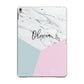Marble Pink Geometric Personalised Apple iPad Grey Case