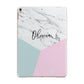 Marble Pink Geometric Personalised Apple iPad Rose Gold Case