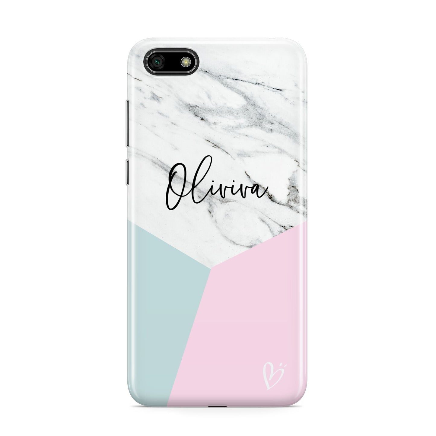 Marble Pink Geometric Personalised Huawei Y5 Prime 2018 Phone Case