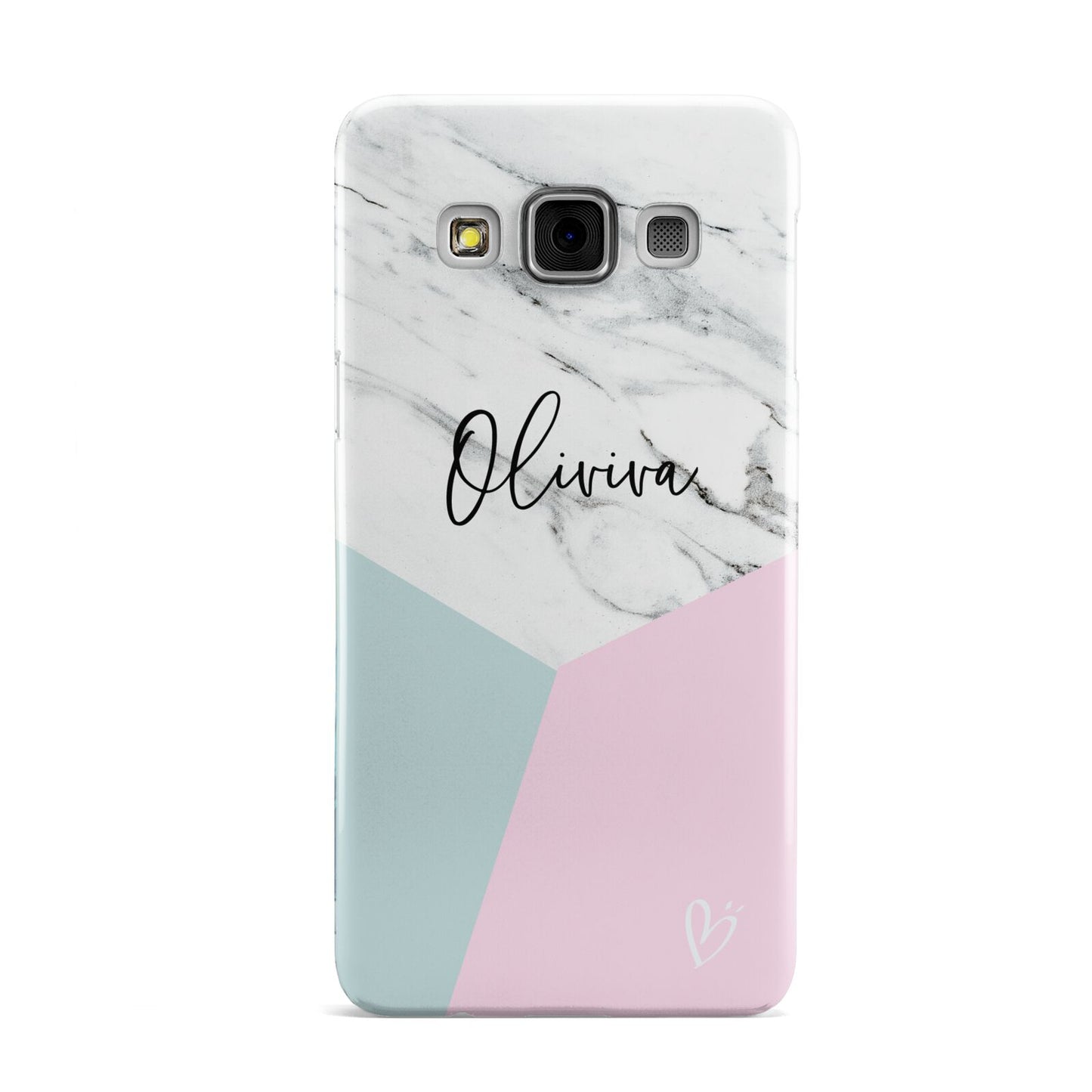 Marble Pink Geometric Personalised Samsung Galaxy A3 Case