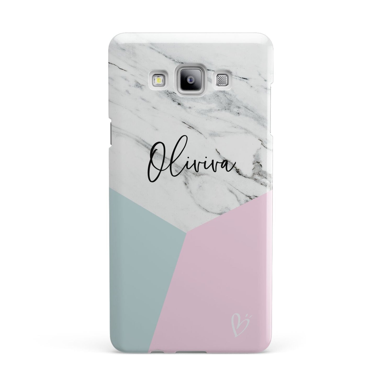 Marble Pink Geometric Personalised Samsung Galaxy A7 2015 Case