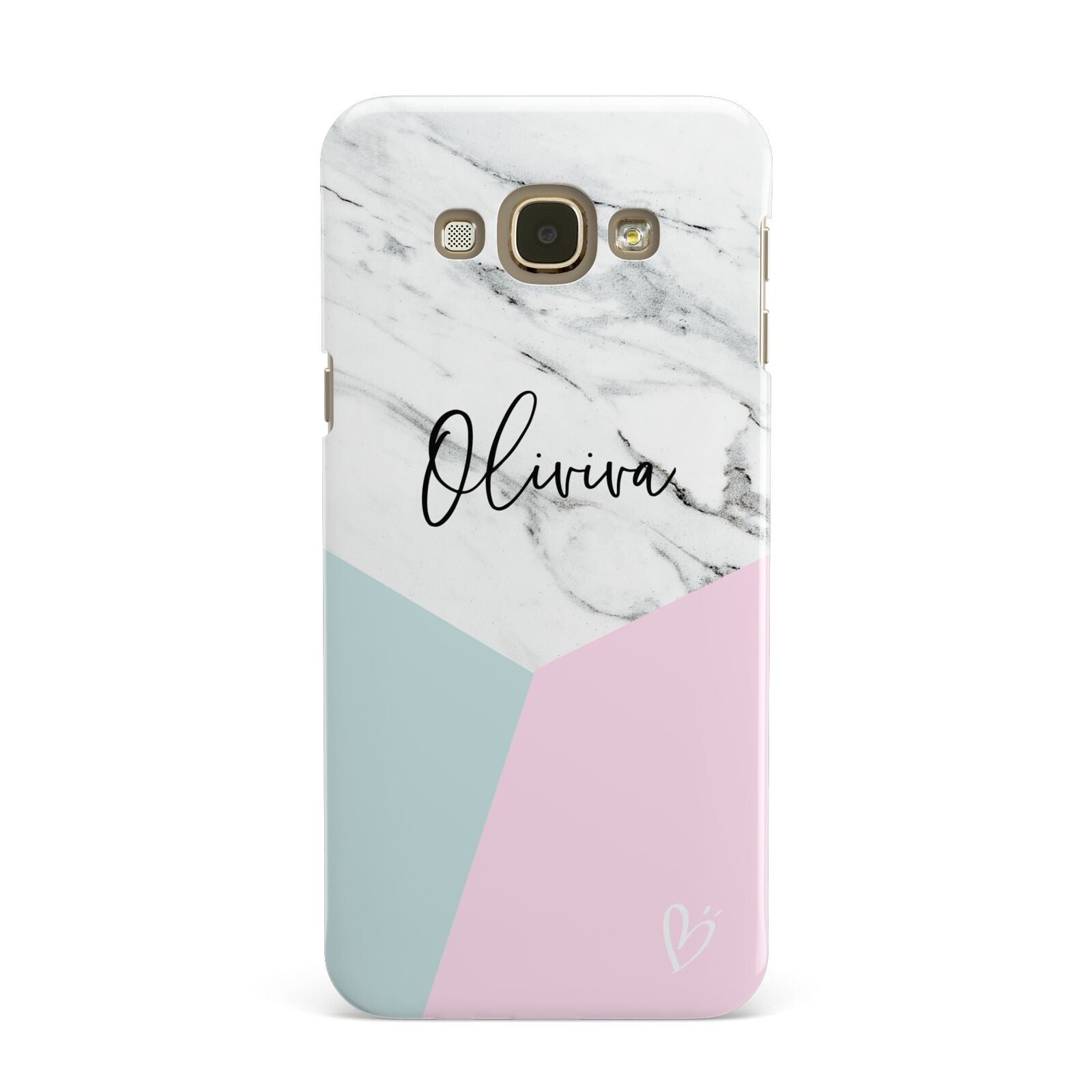 Marble Pink Geometric Personalised Samsung Galaxy A8 Case